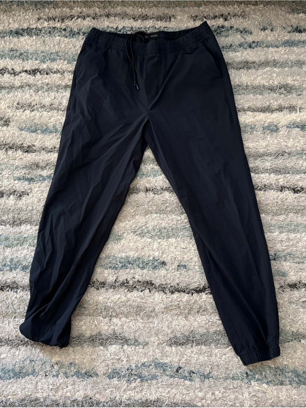Banana Republic Men's Dark Navy Elastic Waist Jogger Pants